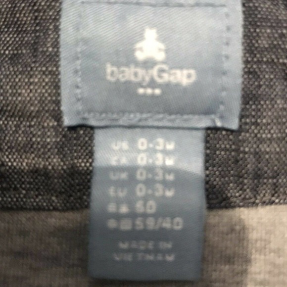 Baby Gap Factory Quilted Bunting Snowsuit 0-3M Bl - Picture 6 of 7